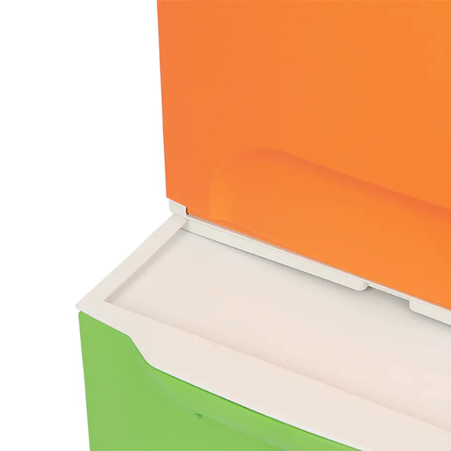 Green stackable recycling bin