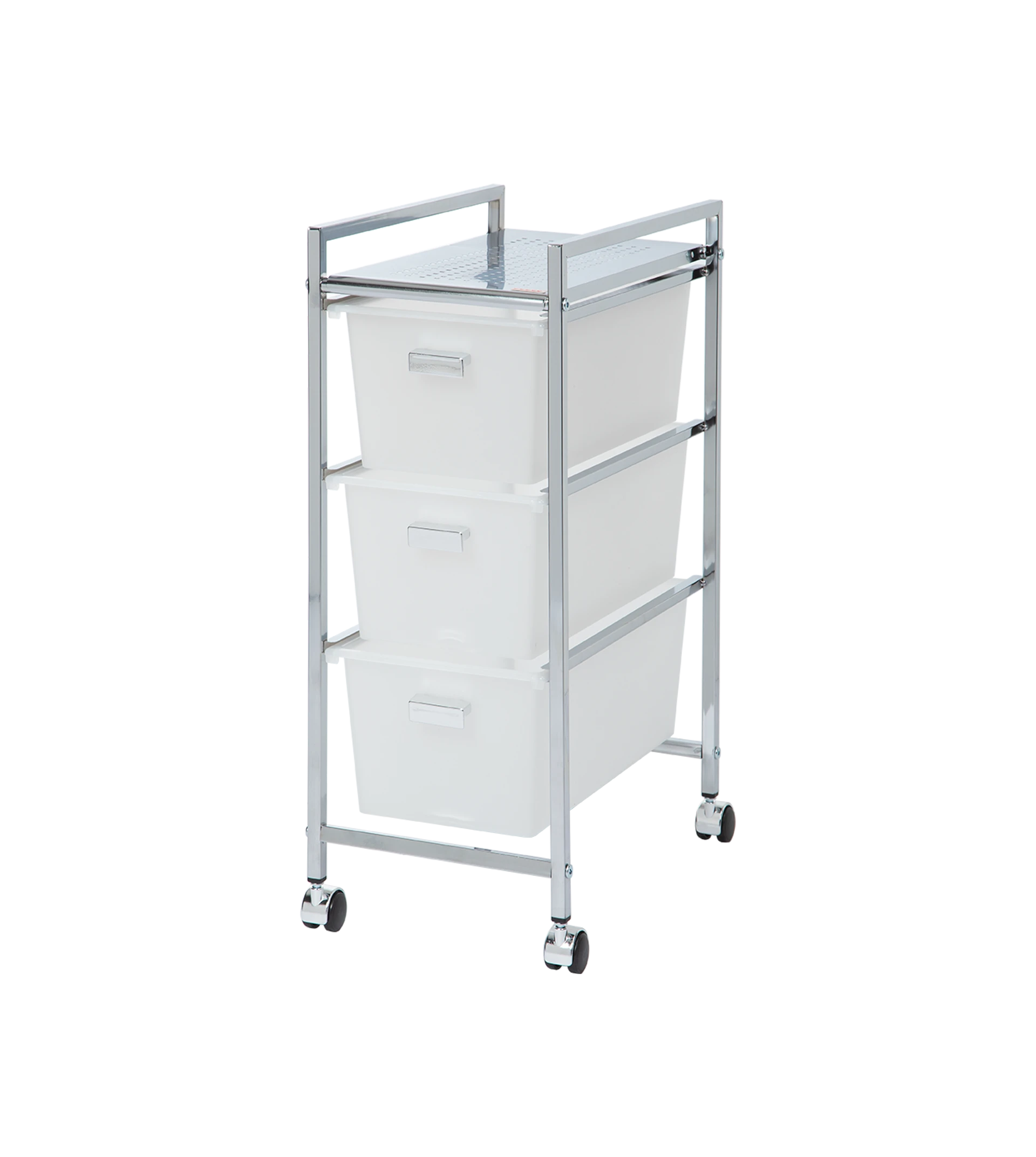 Carrito de baño con ruedas y 3 cajones en plástico