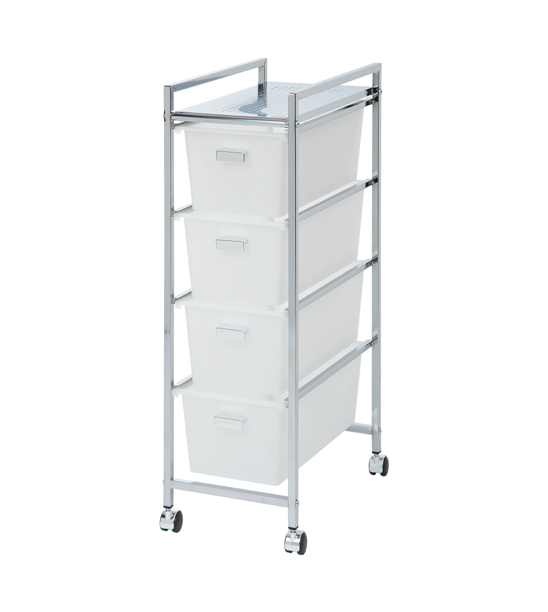 Carrito de baño con ruedas y 4 cajones en plástico