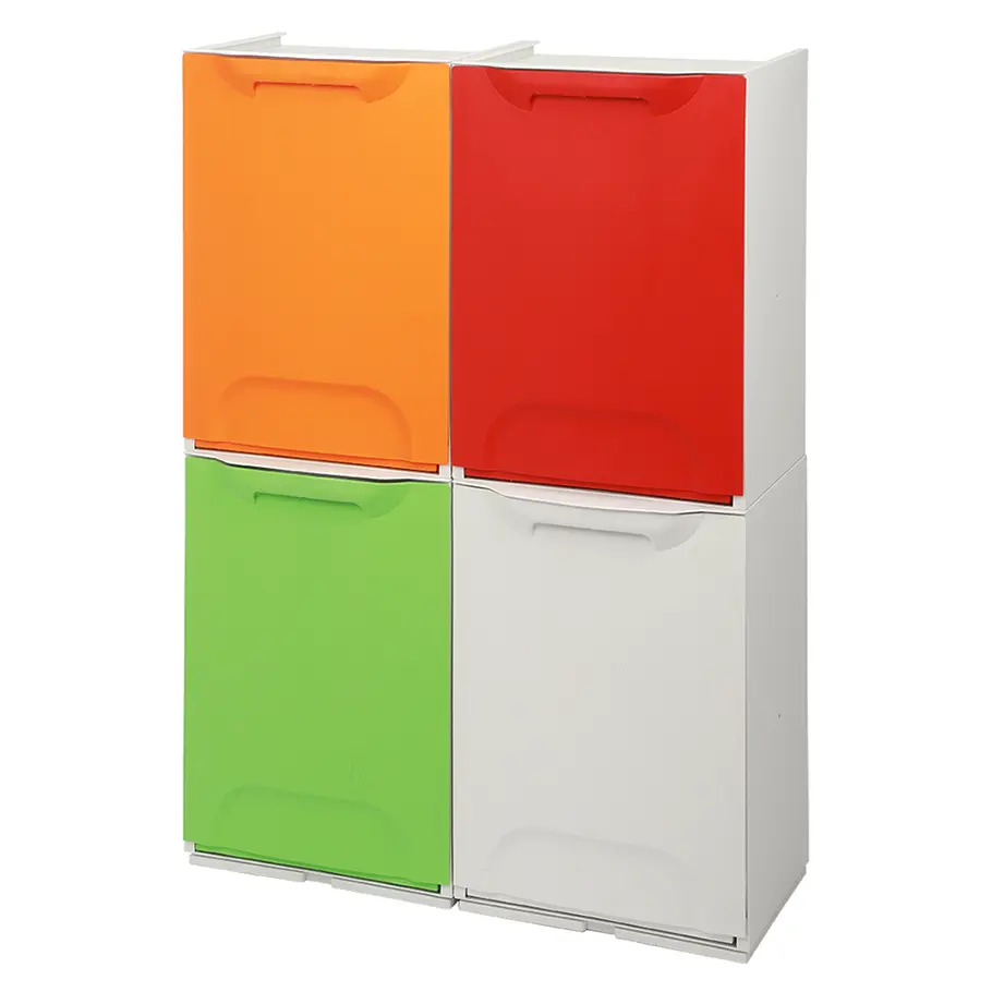 Green stackable recycling bin