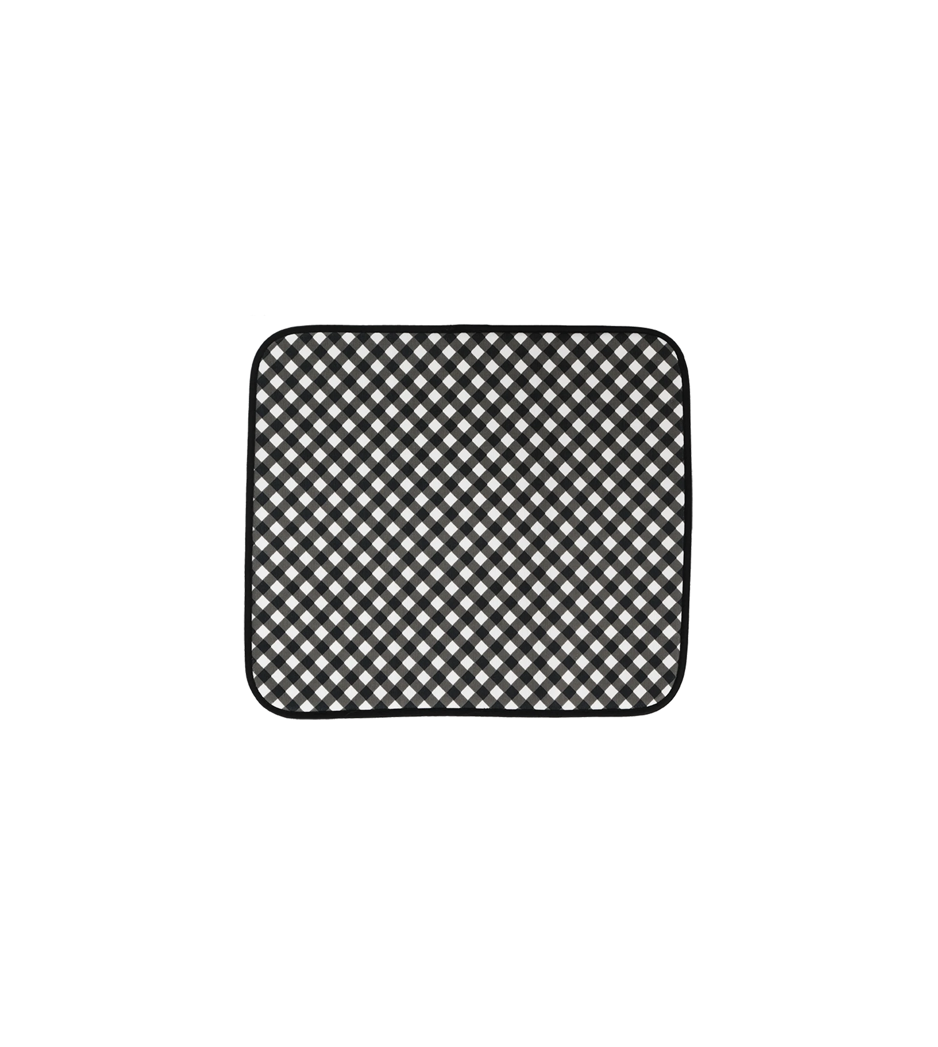 Tapete escurridor de microfibra negro.