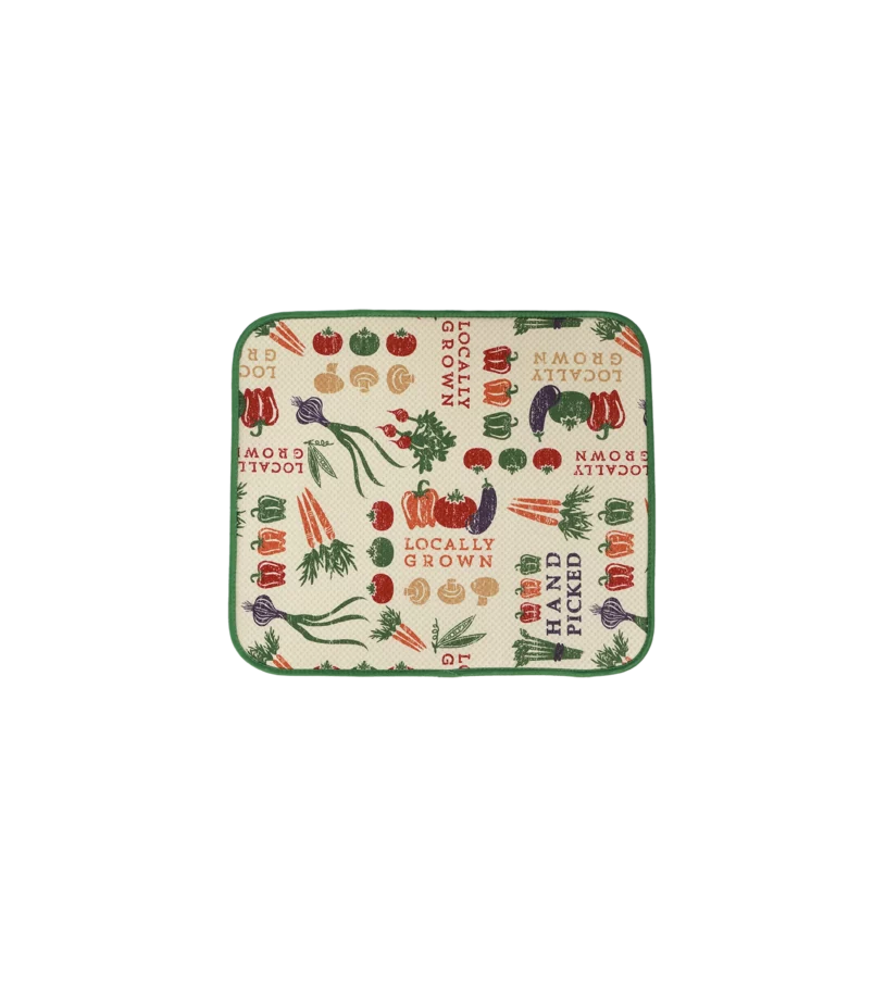 Microfiber vegetable draining mat.