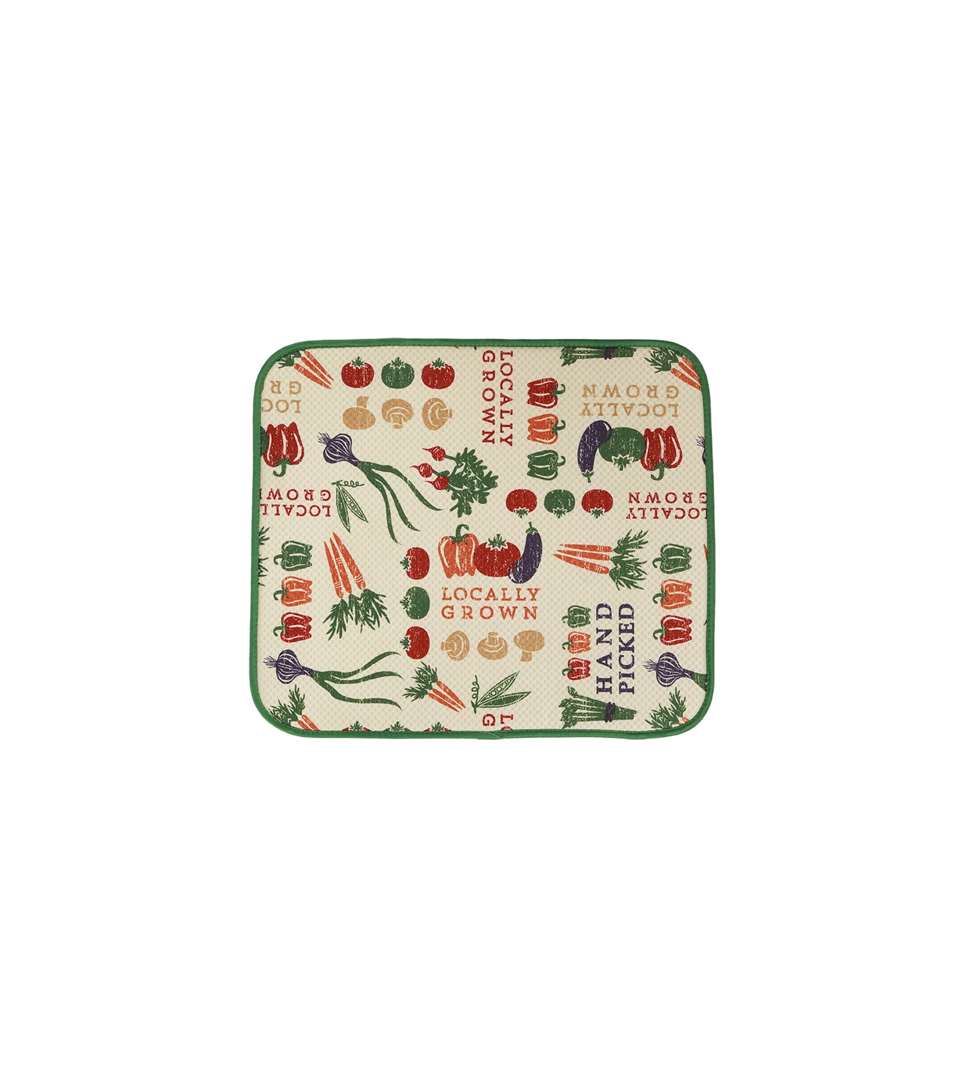Tapete escurridor de microfibra verduras.