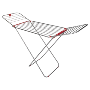 Folding aluminum clothesline with wings.