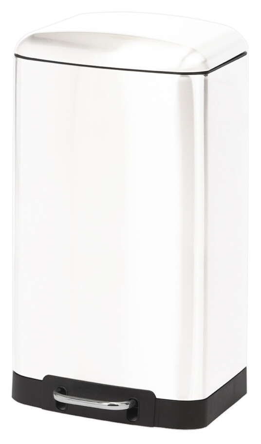 Cubo de basura con pedal blanco 20 L
