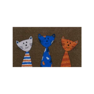 Doormat 3 colored cats