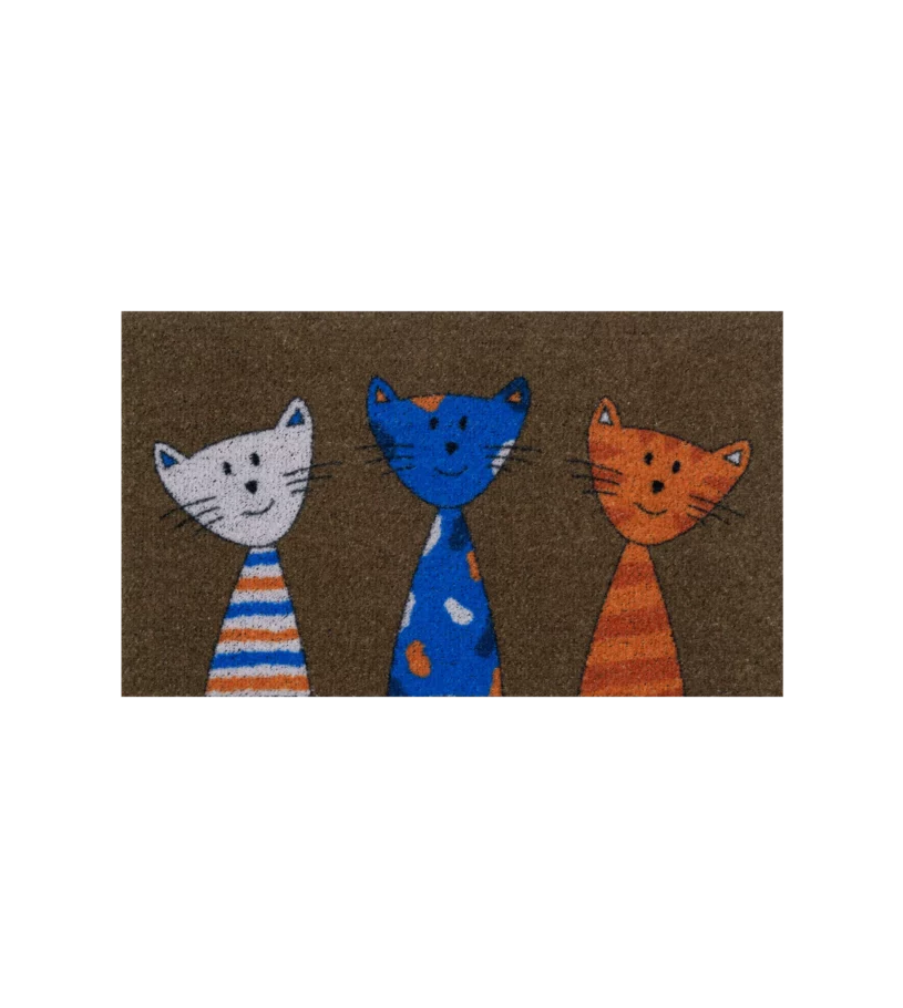 Felpudo 3 gatos de colores
