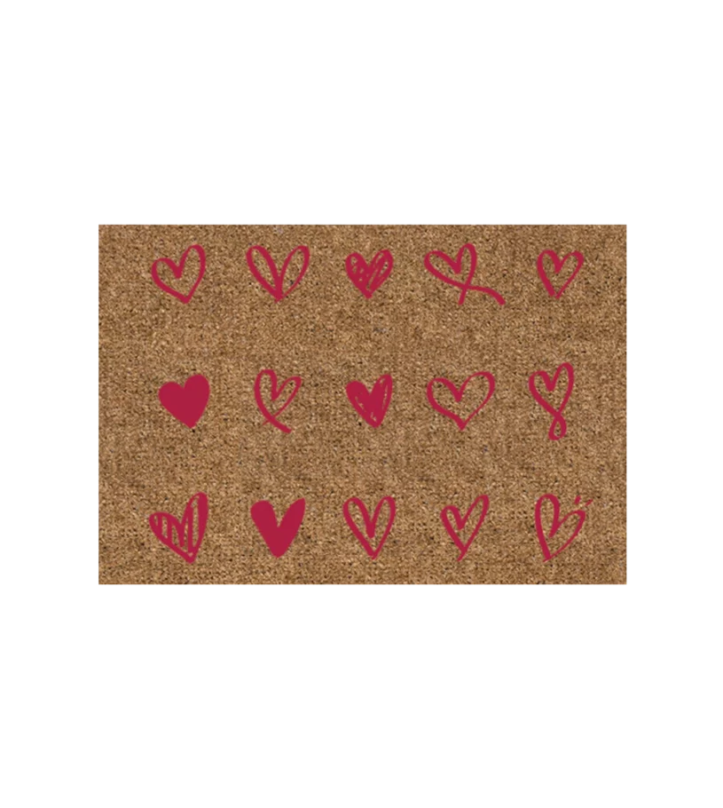 Felpudo corazones