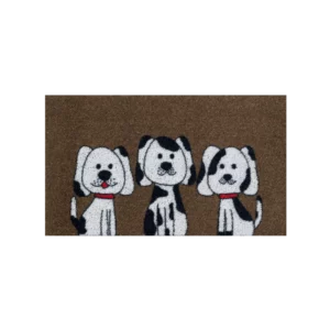 Doormat 3 colorful dogs