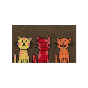 Doormat 3 colored cats
