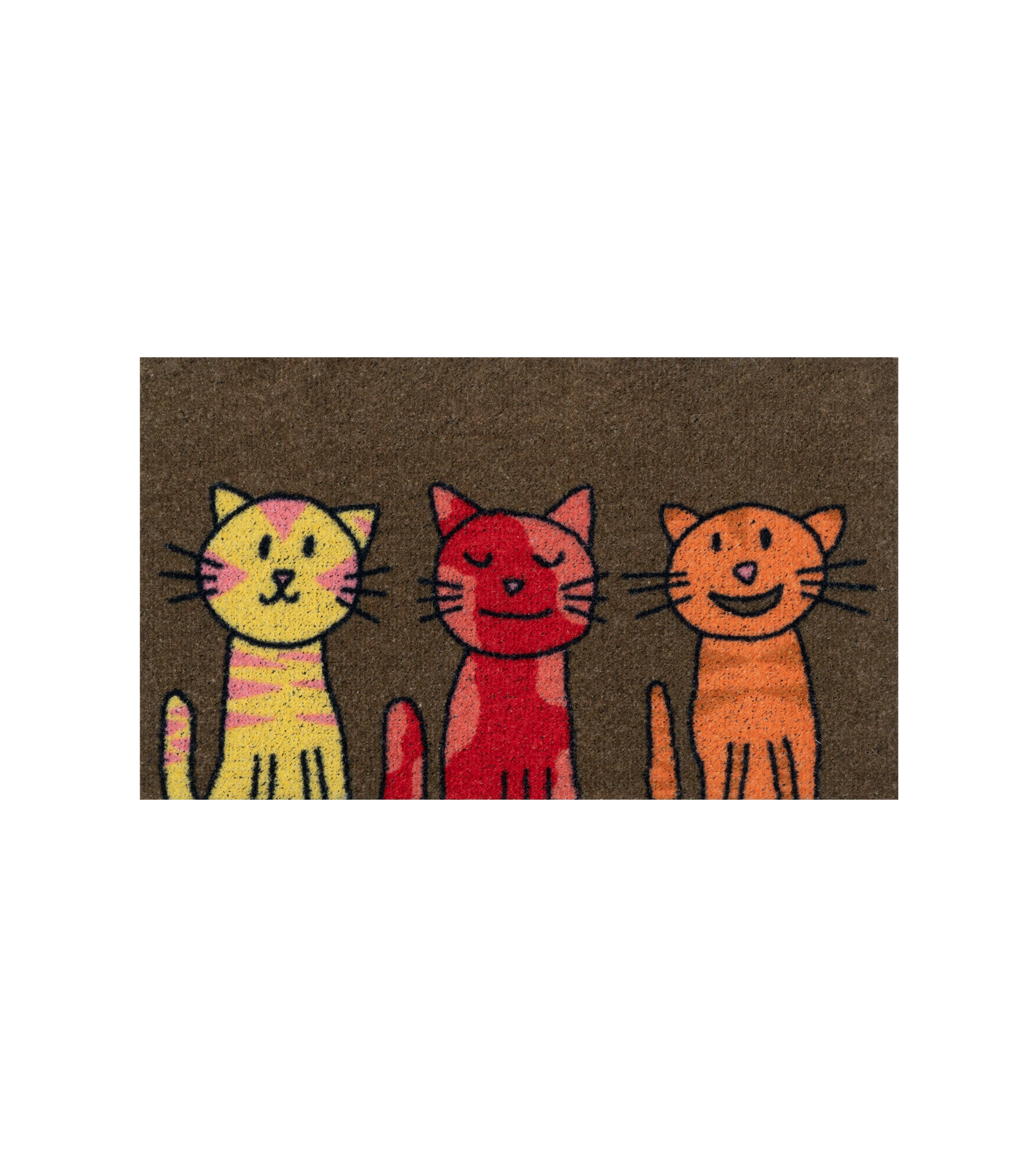 Felpudo 3 gatos de colores