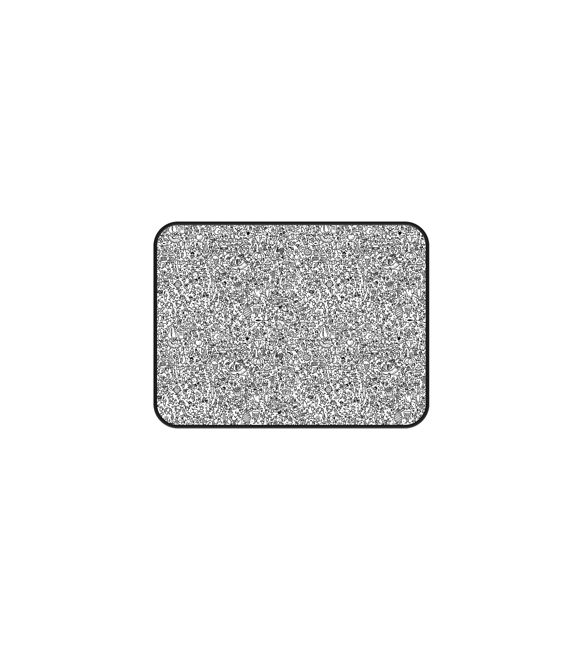Tapete escurridor de microfibra dibujos blanco
