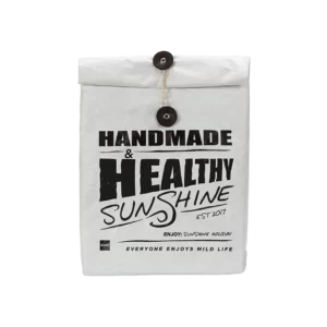 Medium white velcro food bag