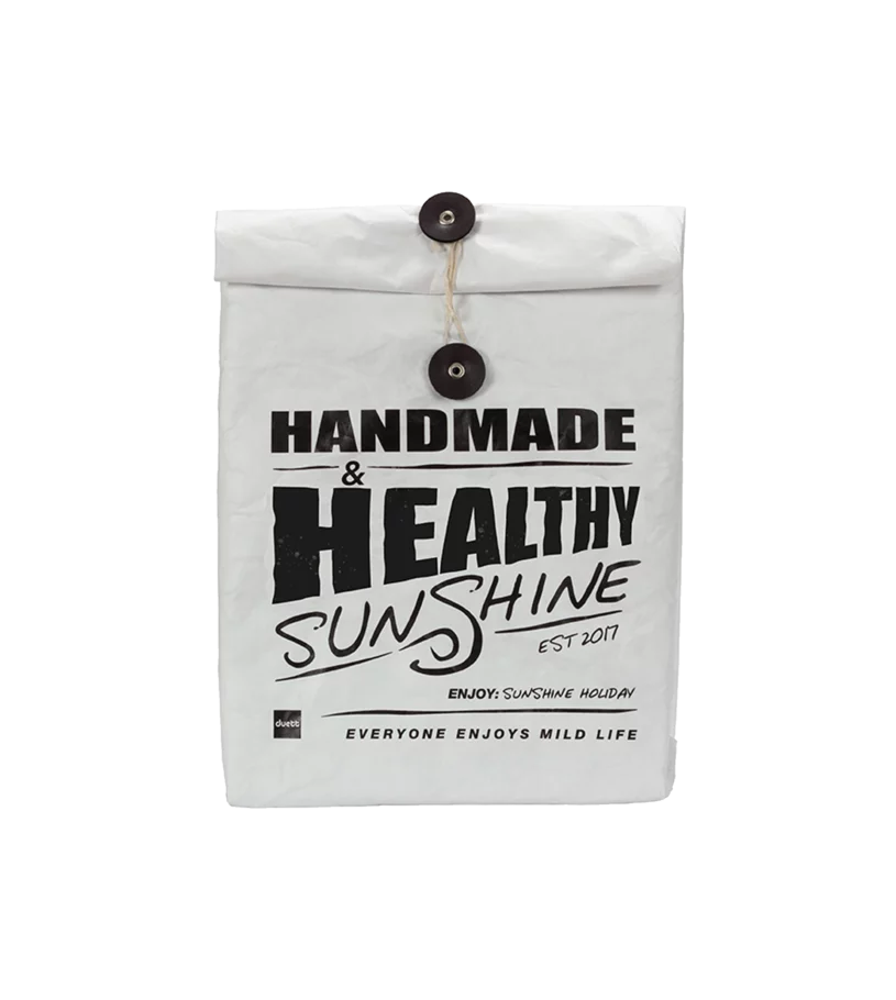 Medium white velcro food bag