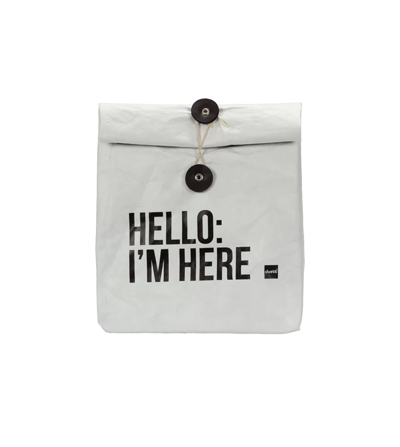 Small white velcro food bag