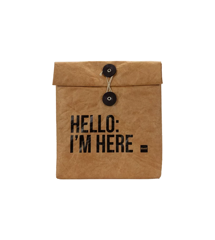 Small brown velcro food bag