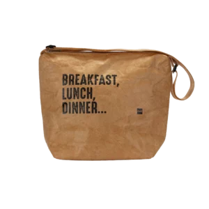 Medium zipper food bag brown