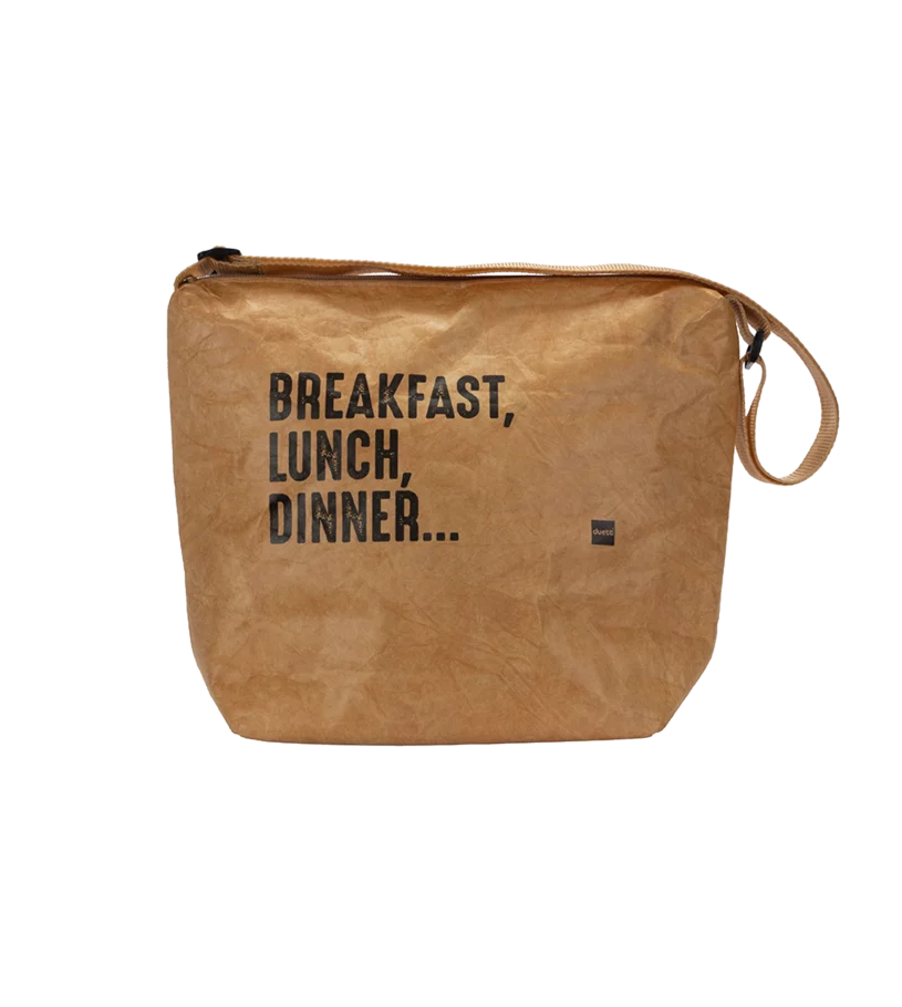 Medium zipper food bag brown