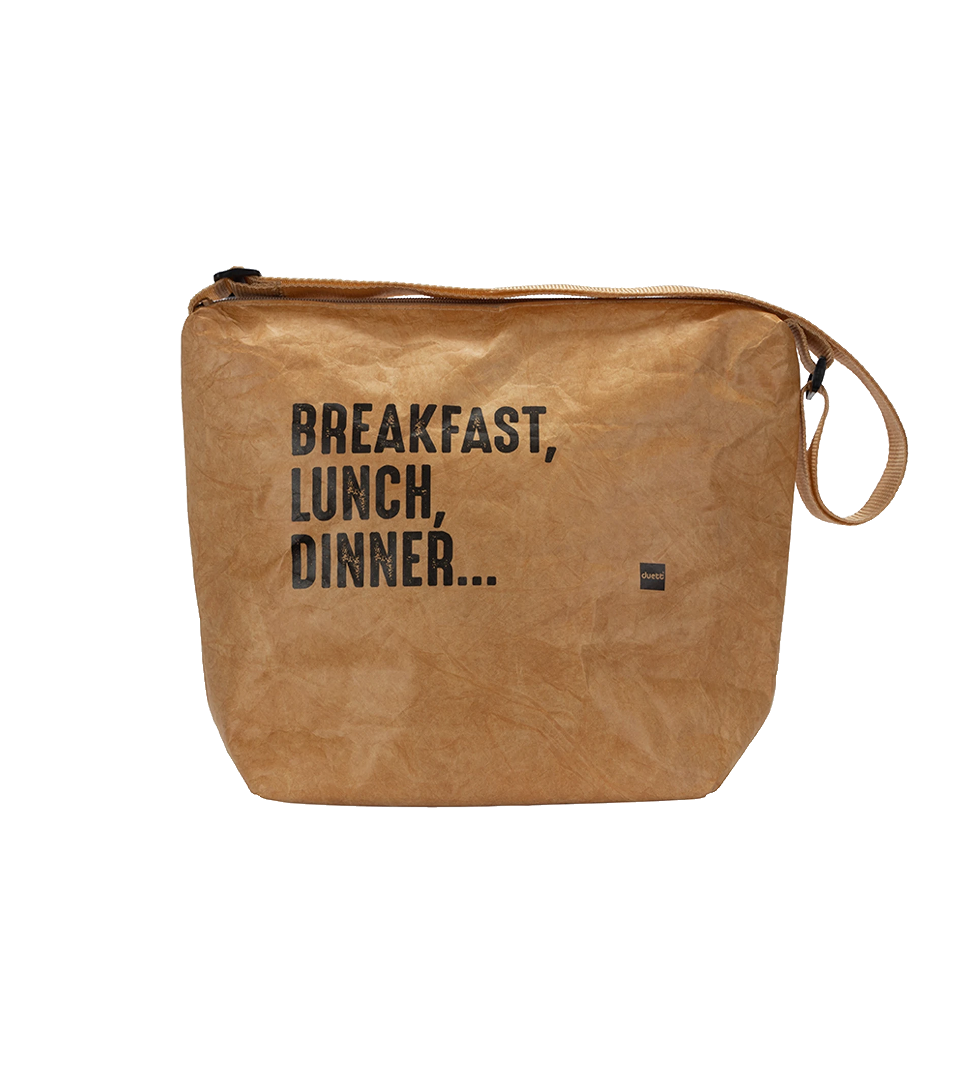 Bolsa porta alimentos cremallera mediana marrón