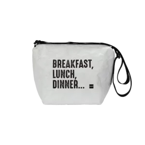 Small white zipper food bag