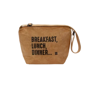 Small brown zipper food bag