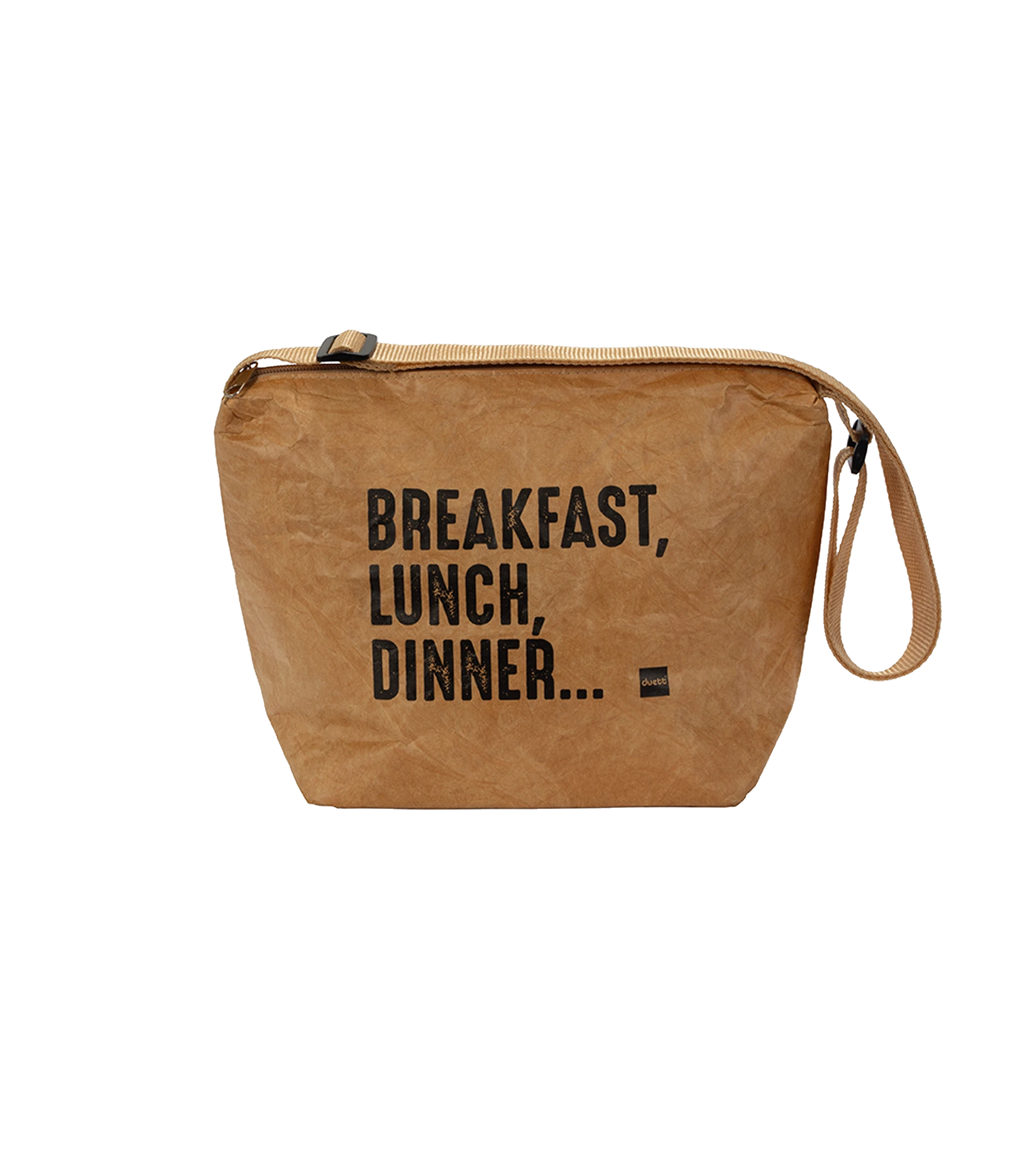 Bolsa porta alimentos cremallera pequeña marrón