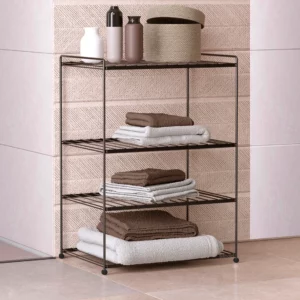 4-shelf metal shelf.