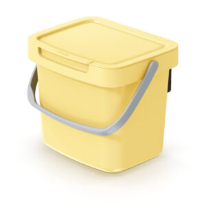 Cubo de reciclaje de 3 litros, amarillo