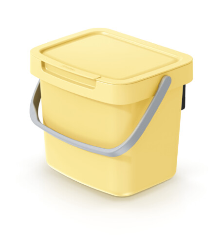 Cubo de reciclaje de 3 litros, amarillo