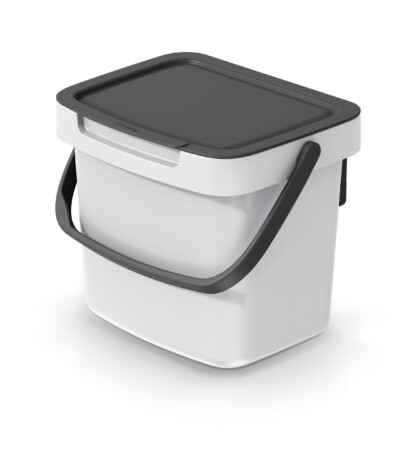Cubo de reciclaje de 3 litros, blanco