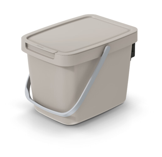 Cubo de reciclaje de 6 litros, marrón