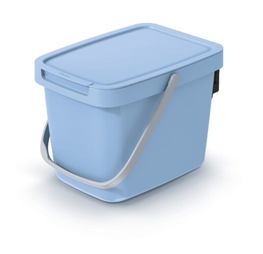 Cubo de reciclaje de 6 litros, azul