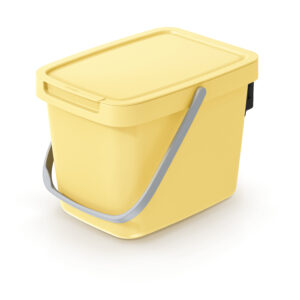 Cubo de reciclaje de 6 litros, amarillo