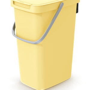 Cubo de reciclaje de 12 litros, amarillo