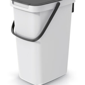 Cubo de reciclaje de 12 litros, blanco