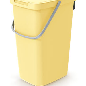 Cubo de reciclaje de 20 litros, amarillo