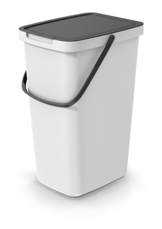 Cubo de reciclaje de 20 litros, blanco