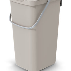 Cubo de reciclaje de 25 litros, marrón