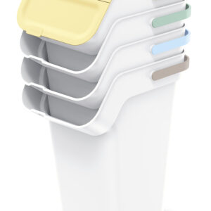 Set de 4 cubos apilable de 25 litros