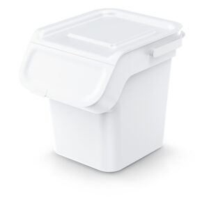 Cubo apilable de 20 litros, blanco