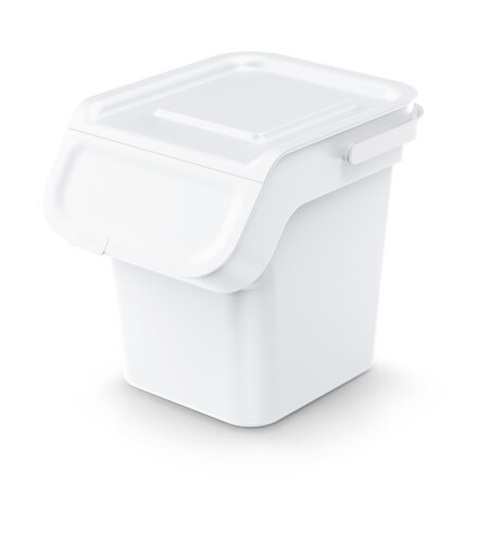 Cubo apilable de 20 litros, blanco
