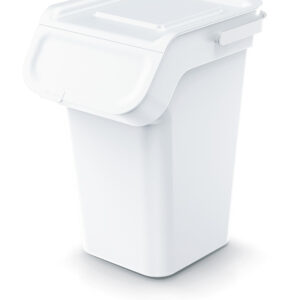 Cubo apilable de 25 litros, blanco