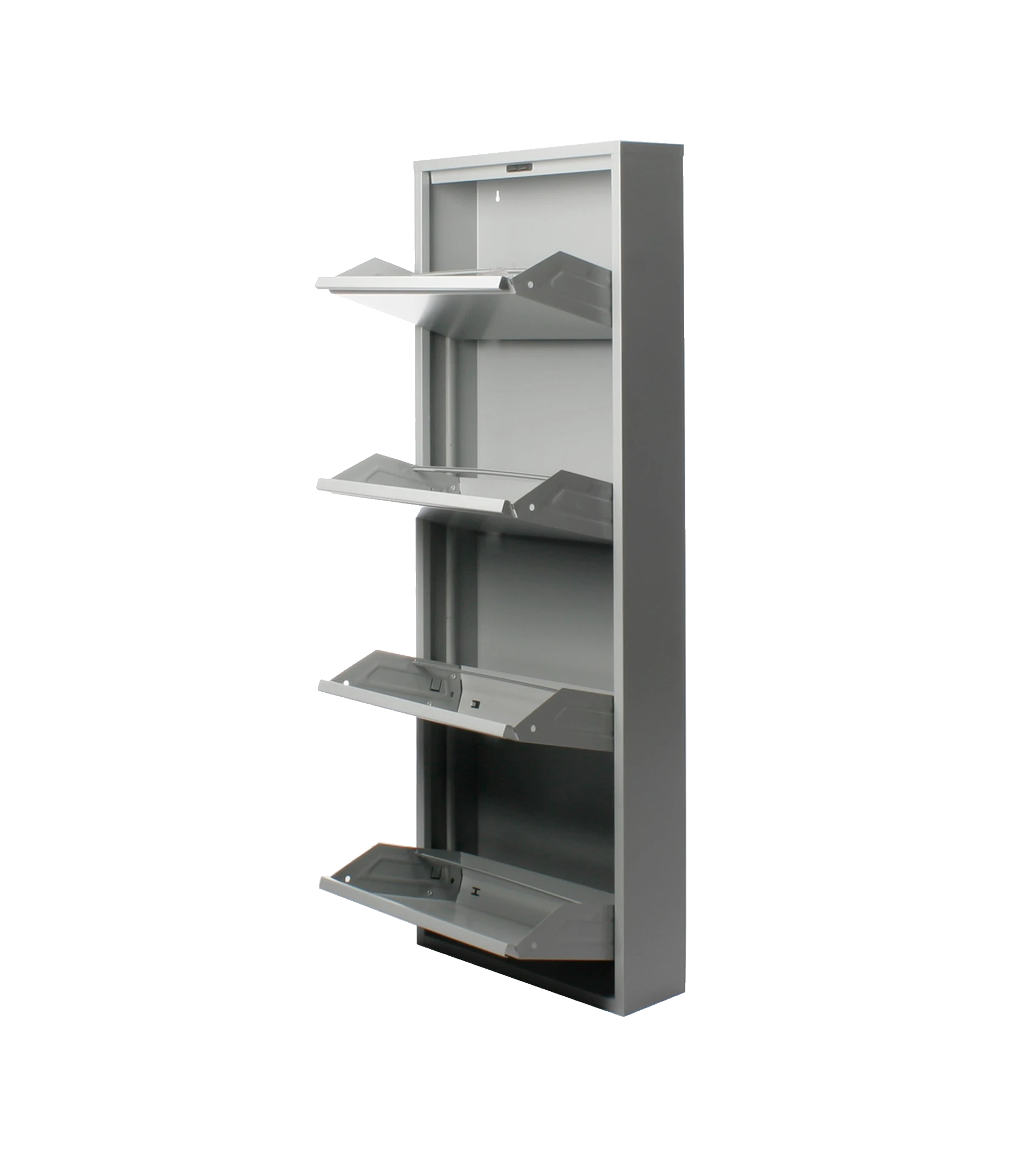 Zapatero metálico 4 puertas Gris