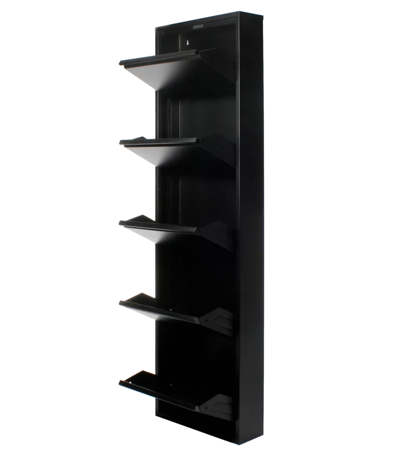 Zapatero Metálico 5 puertas Negro