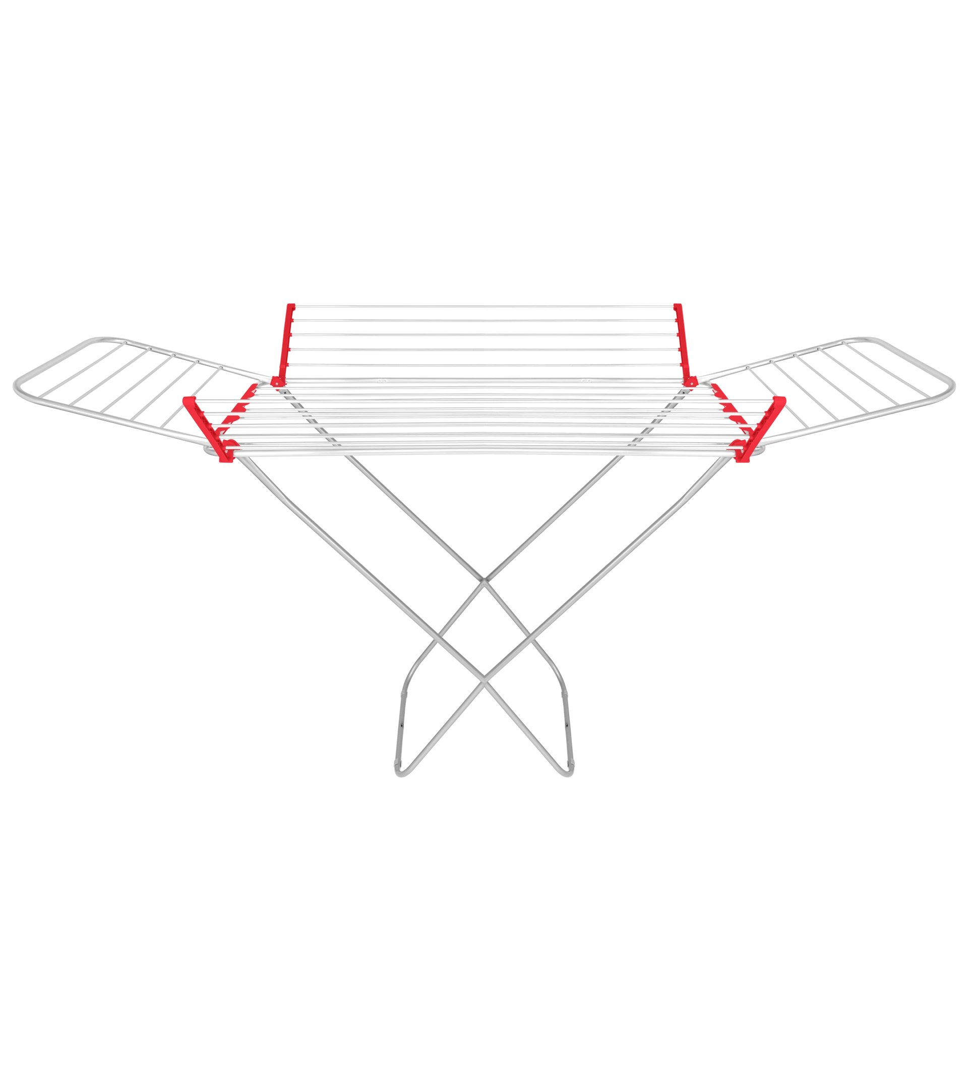 Folding aluminum clothesline with wings.