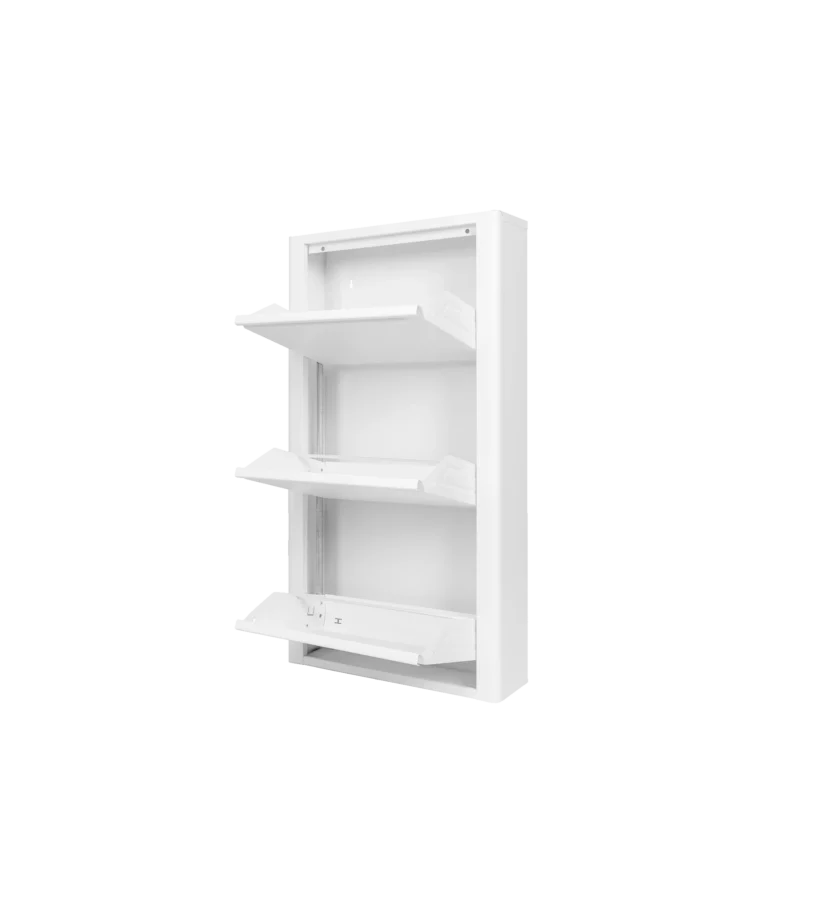 Mueble Zapatero Metálico 3 puertas blanco