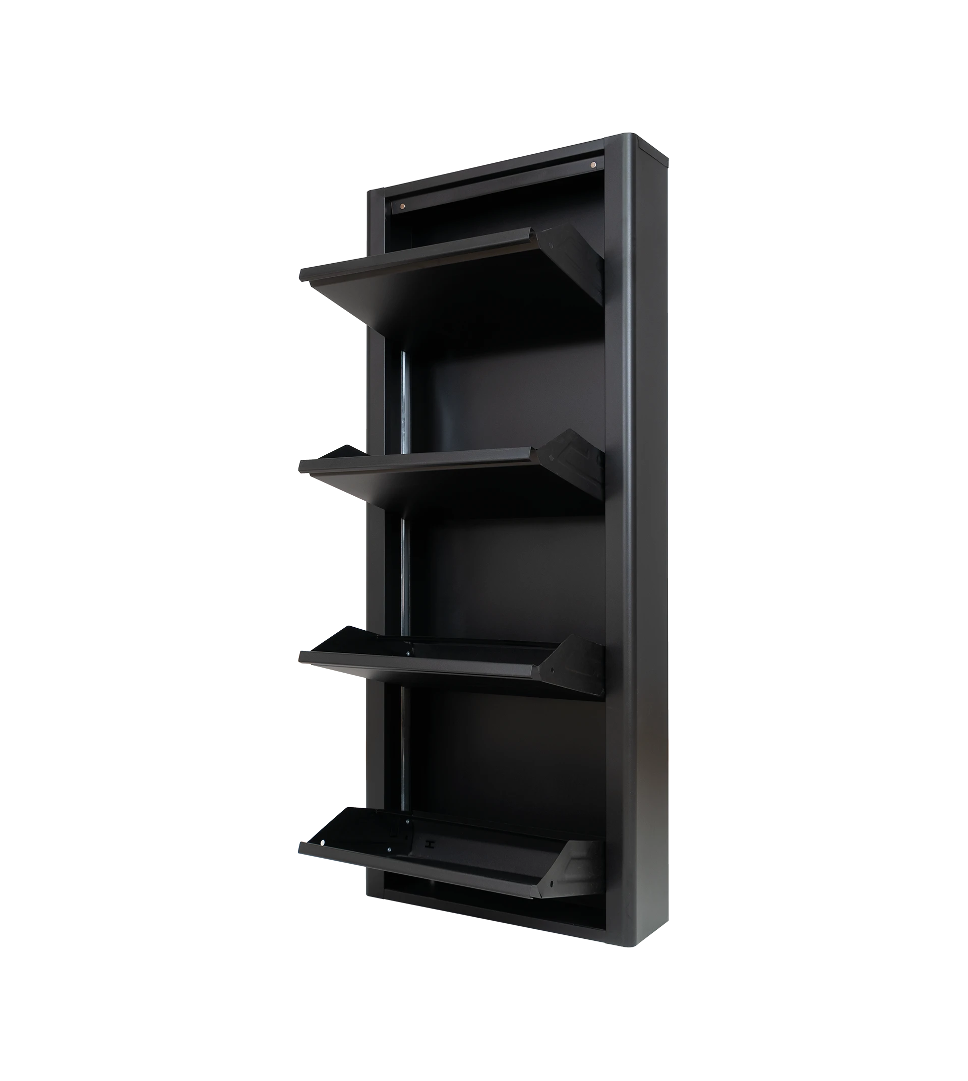 Mueble metálico para Zapatos 4 puertas Negro
