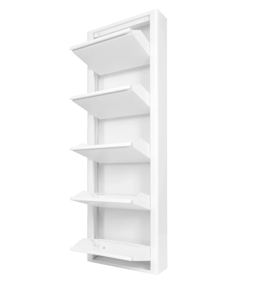 Mueble Metálico para Zapatos 5 puertas Blanco