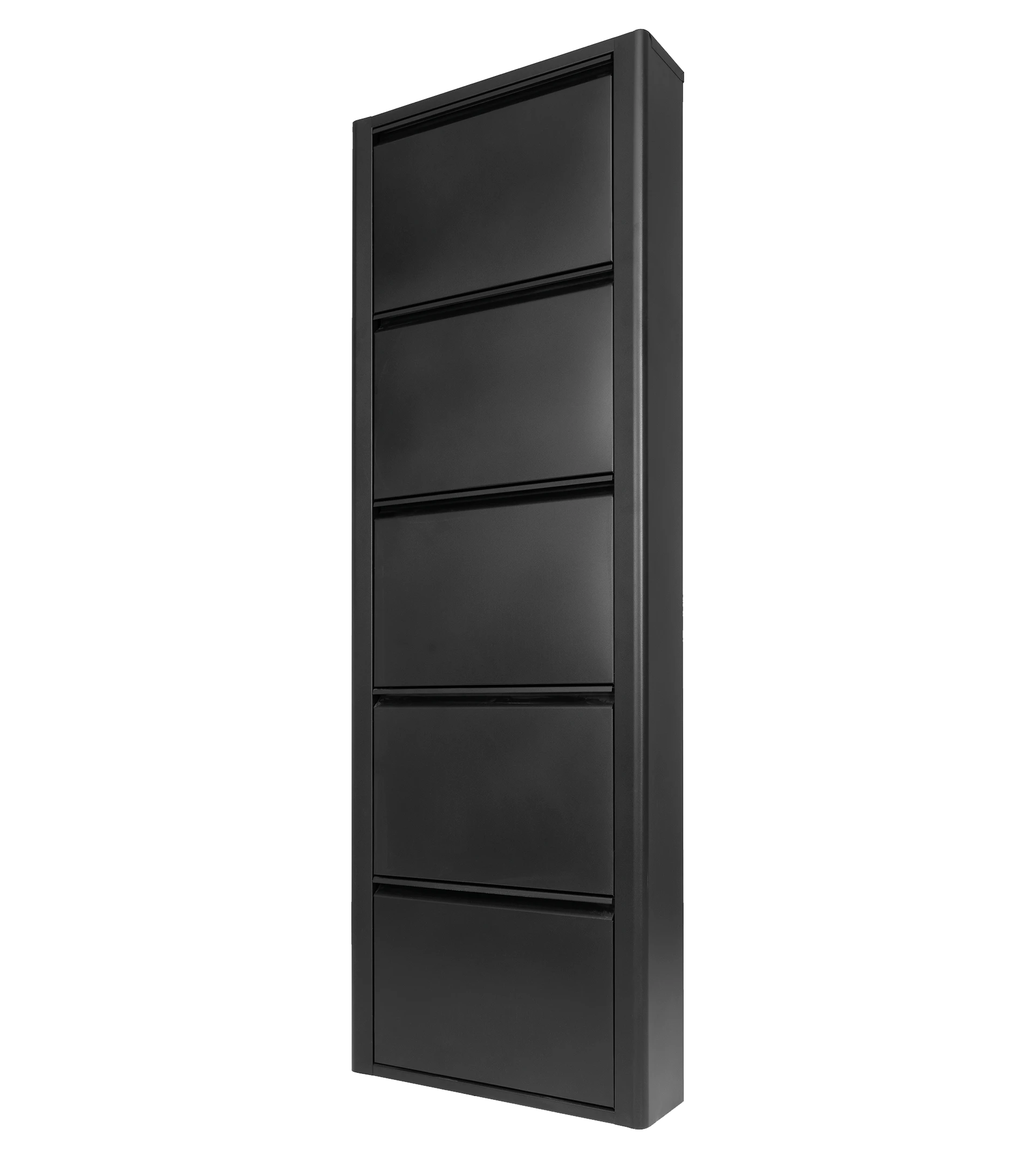 Mueble Metálico para Zapatos 5 puertas Negro
