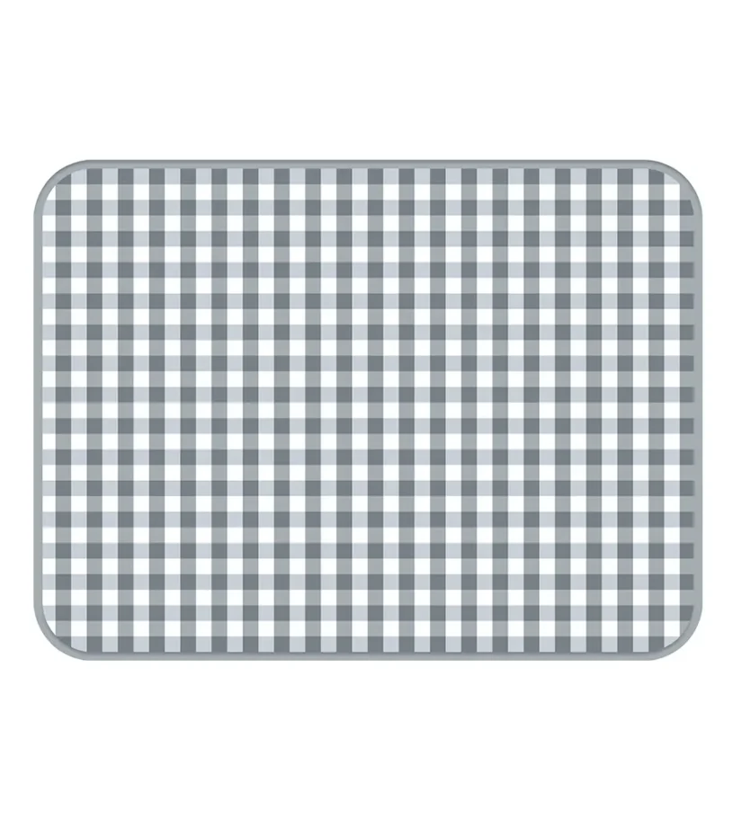 Tapete escurridor de microfibra CUADROS GRIS 45 x 60 cm XL Tapete escurridor de microfibra CUADROS GRIS 45 x 60 cm XL
